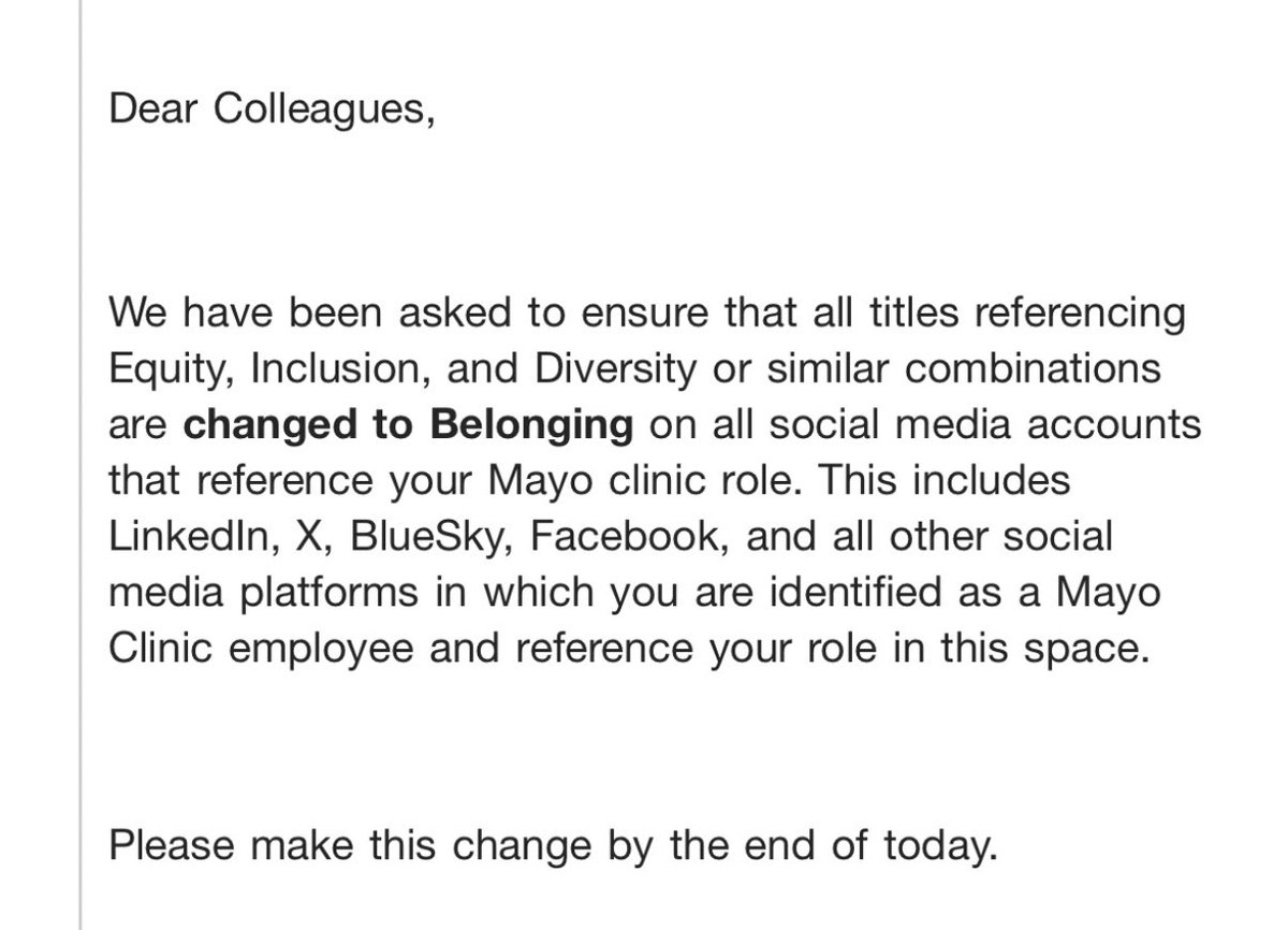 BREAKING: Mayo Clinic’s DEI Dept Rebrands to “Belonging” Amid Controversy—What Are They Trying to Hide?