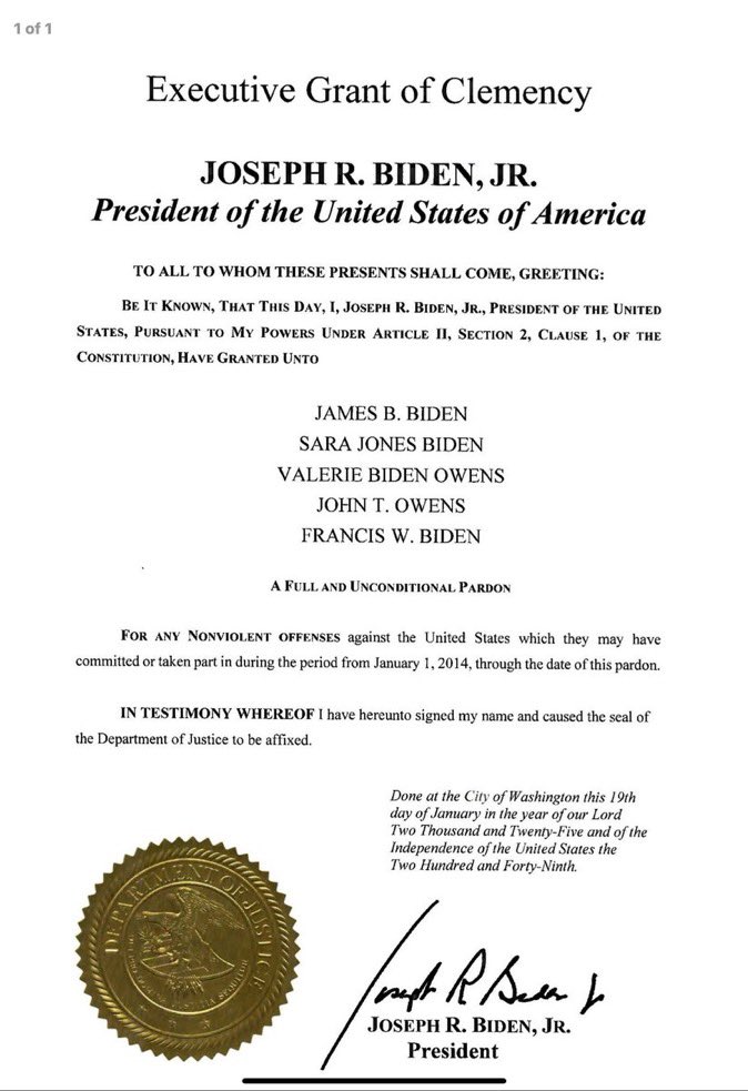 Biden's Unusual Pardons: What Happened on January 19, 2025? — Biden clemency actions, Charleston South Carolina news, J6 committee developments, Fauci legal status, Mark Miley pardon updates