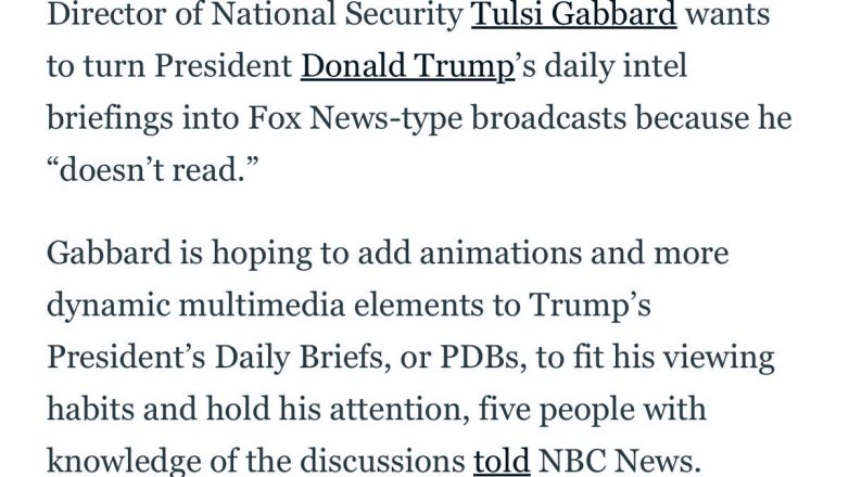 Gabbard Proposes Turning Trump’s Briefings into Fox TV Drama! Trump intelligence briefings, Gabbard Fox News proposal, political media innovations