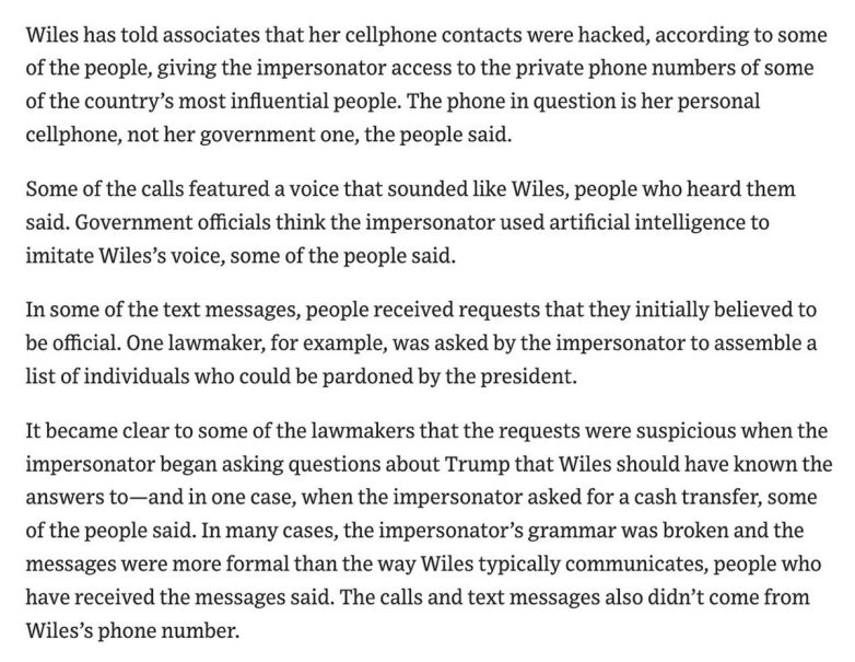 Hacker Breaches Trump’s Chief of Staff: AI Voice Call Chaos! h3 Cybersecurity Threats, h3 Voice Cloning Technology, h3 Political Privacy Breaches