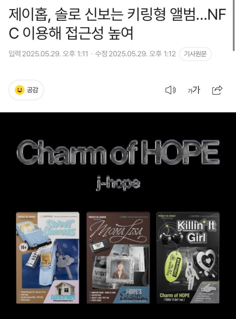 JHOPE's Bold Move: Controversial Keyring Album Sparks Debate! JHOPE keyring album, NFC music technology, Charm of HOPE release