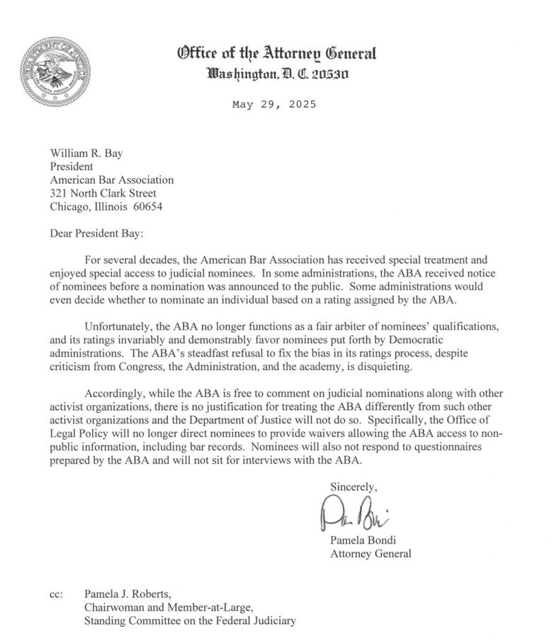 "Justice Denied? AG Cuts ABA's Access to Judicial Nominees!" judicial nominee access, American Bar Association changes, attorney general policy shift