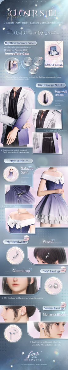 Unlock the Magic: Don’t Miss the Limited-Time Closer Still Couple Outfit Pack & Exclusive Accessories! 🌸✨