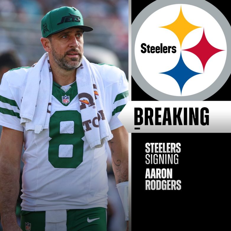 Aaron Rodgers Shocks NFL: Joins Steelers for 2024 Minicamp! Aaron Rodgers trade news, Pittsburgh Steelers minicamp, NFL player signings