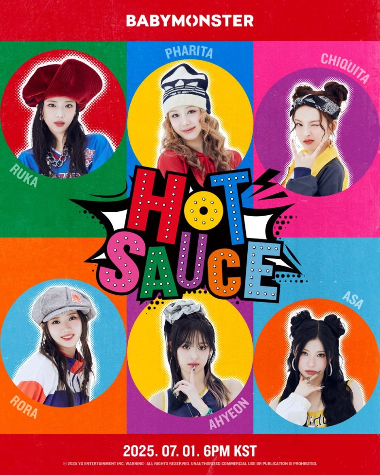 B.A.B.Y.M.O.N's "HOT SAUCE": Music That Will Shock You! B.A.B.Y.M.O.N music release, K-pop digital single launch, YG Entertainment new group
