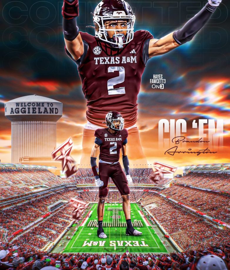 Brandon Arrington Shocks Fans: Five-Star CB Chooses Aggies! college football recruiting, Texas A&M football commits, top cornerbacks 2026