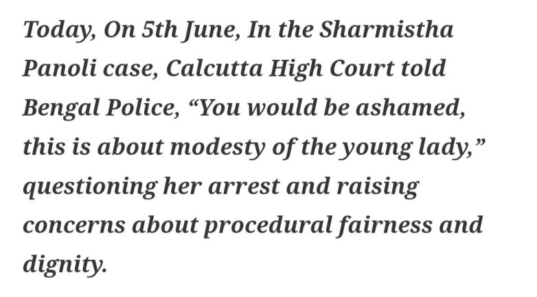 Calcutta HC Challenges Sharmistha Panoli's Arrest: Modesty at Stake! Calcutta High Court news, Sharmistha Panoli case, modesty rights in India