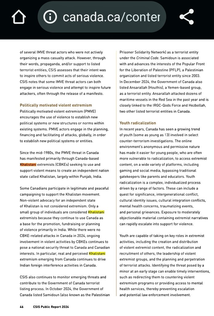 Canada's CSIS Alarms: Khalistani Extremists Plot Violence in India! Khalistani movement in Canada, Canadian intelligence report on extremism, violence in India from abroad