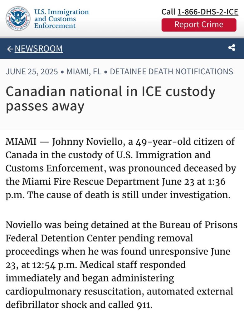 Canadian Man Dies in ICE Custody: Unanswered Questions Emerge ICE custody deaths, Federal Detention Center Miami, immigration detention reform