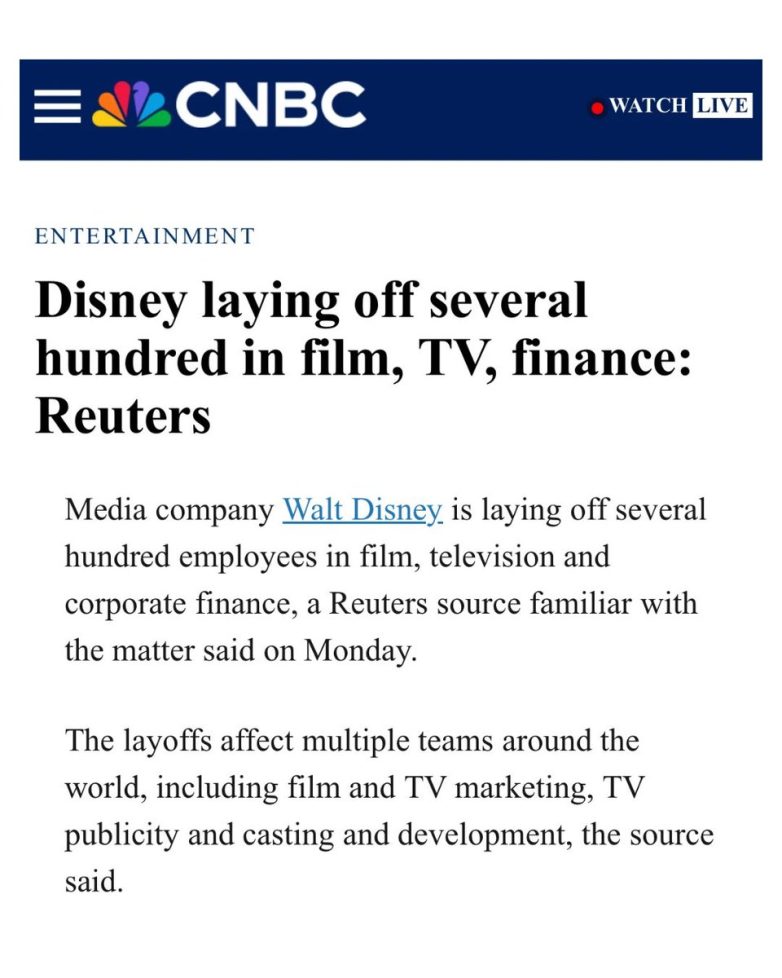 Disney's Shocking Layoffs: Hundreds Fired Amid Controversial Changes!  Disney layoffs, corporate restructuring in entertainment, job market trends in media