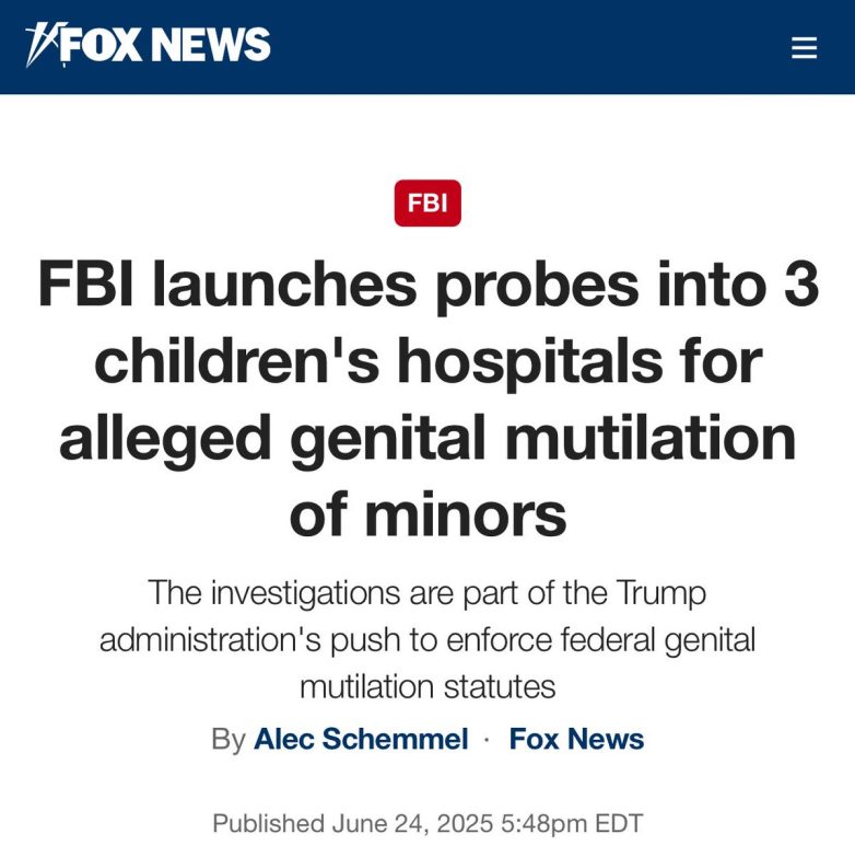 FBI Investigates Top Hospitals for Shocking Child Mutilation Claims child safety advocacy, medical ethics violations, minors rights protection