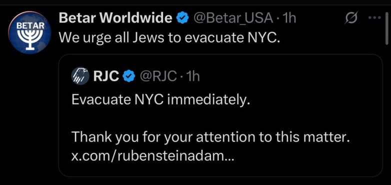 "Jewish Groups Urge NYC Exodus After Controversial Mayor Primary" Jewish community safety, Muslim mayoral election impact, New York City evacuation plans