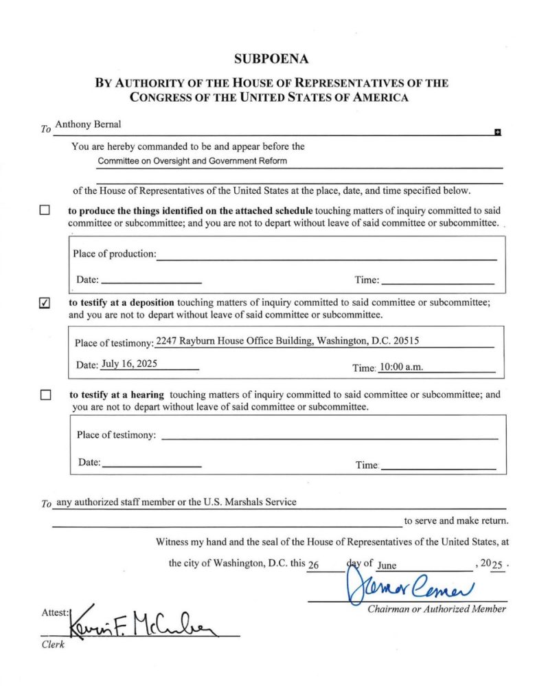 Jill Biden’s Top Aide Subpoenaed: Secrets of Cognitive Decline? Jill Biden Chief of Staff subpoena, Biden cognitive decline testimony, Congress investigation 2025