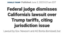 Judge Dismisses California's Bold Challenge to Trump's Tariffs!  federal judge ruling, trade tariffs impact, California lawsuit outcome