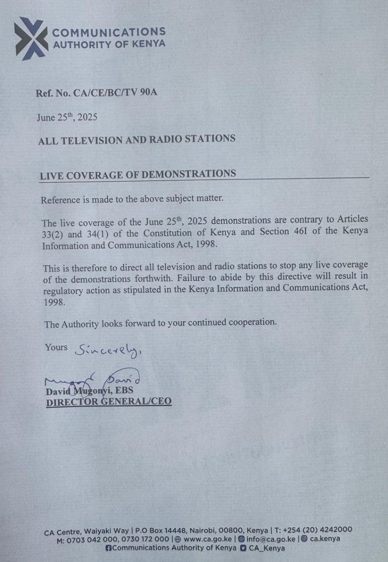 Kenya Bans Media Coverage of Protests: What Are They Hiding? media censorship in Kenya, Kenya protest updates, government restrictions on news coverage