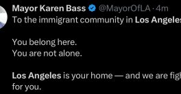 "Mayor Bass Endorses Violent Protests: 'We Fight for You!'"  Los Angeles protests, political violence endorsement, federal detention center unrest
