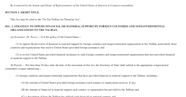 "New Bill Threatens Funding for Foreign Aid to Taliban Supporters!"  foreign aid restrictions, Taliban funding consequences, U.S. legislative impacts 2025