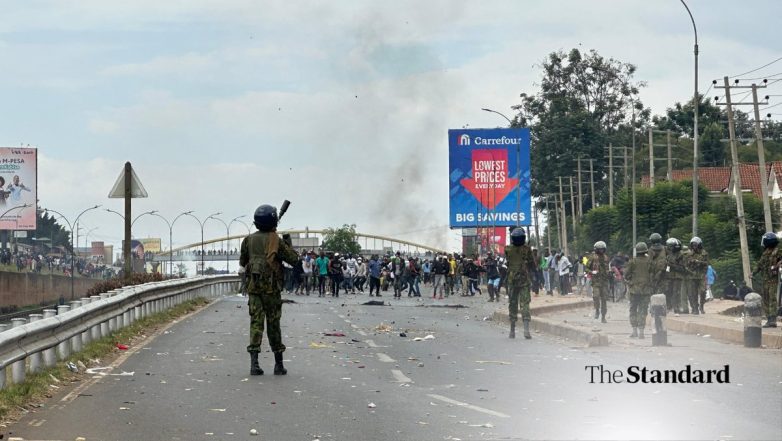 Protesters Clash with Police: Chaos Erupts at Roasters Roundabout! protest dynamics, police response tactics, civic unrest analysis