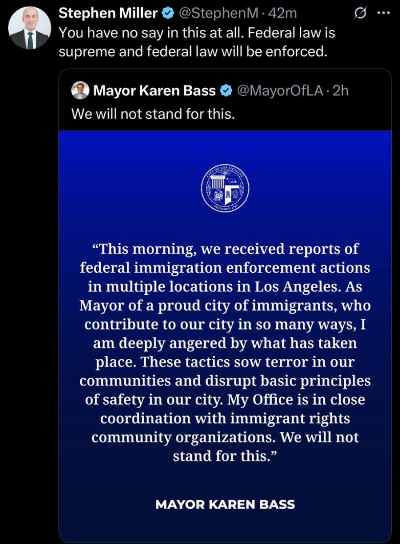 "Stephen Miller Obliterates Mayor Bass’s Authority in Shocking Statement!" federal law enforcement, immigration policy debate, California political landscape