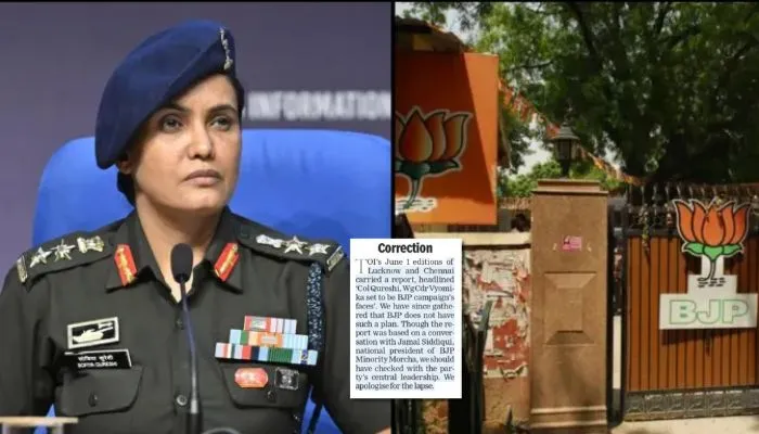"Times of India’s Apology: Did Fake News Mislead Voters?" fake news apology, BJP campaign strategy, women in Indian military