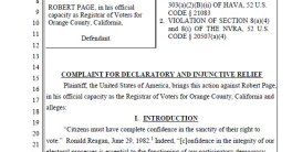 Trump Administration Battles Orange County Over Non-Citizen Voters!  voter registration integrity, immigration enforcement policies, federal election law compliance