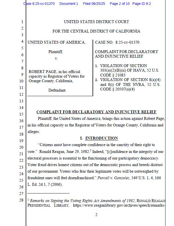 Trump Administration Battles Orange County Over Non-Citizen Voters! voter registration integrity, immigration enforcement policies, federal election law compliance