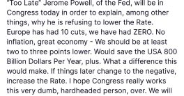 Trump Blasts Jerome Powell at 1:32 AM: Incompetence Exposed! 🔥  Trump Powell criticism, Federal Reserve leadership issues, economic policy accountability