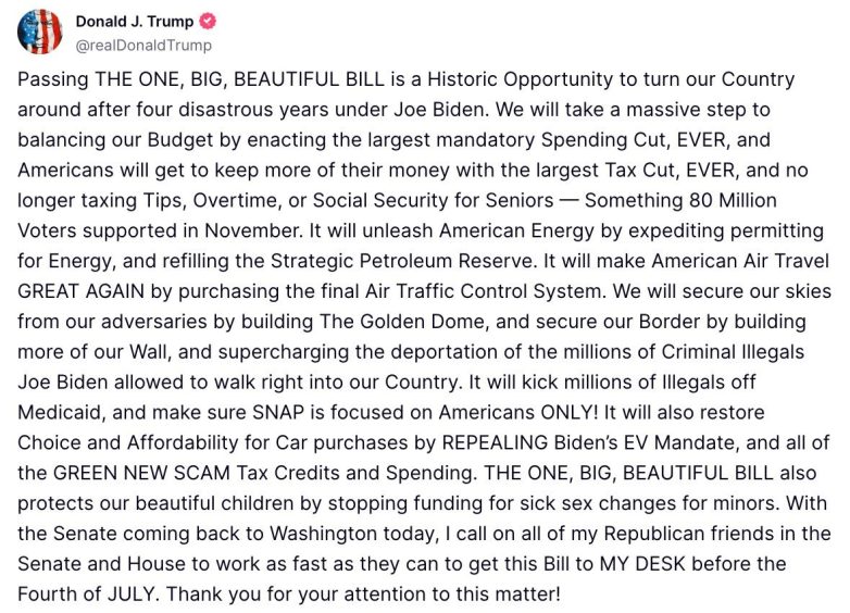 Trump Demands GOP Rush Bill to Him Before Independence Day!  Trump legislative push, Republican unity in Congress, Fourth of July bill deadline