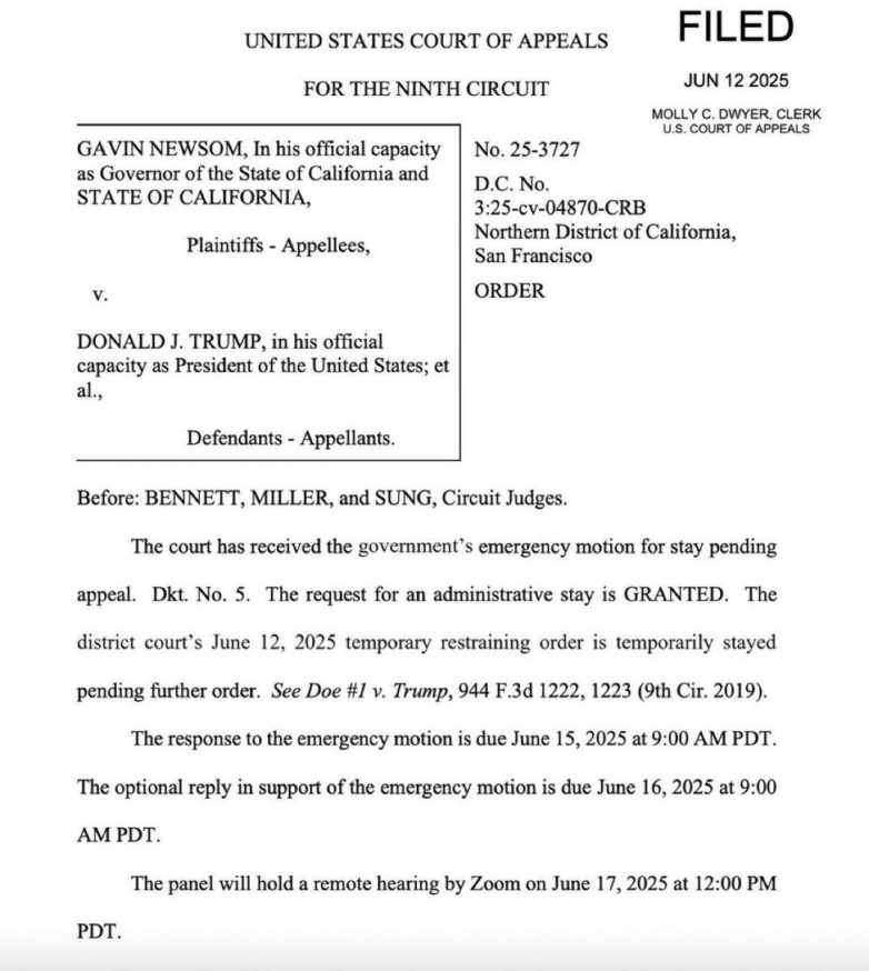 Trump Wins Big: Appeals Court Halts Judge's Order to Newsom! Trump appeals court ruling, National Guard control controversy, Gavin Newsom legal setback