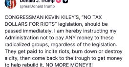 Trump's Bold Move: Halt Fund Flow to Controversial Riot Groups!  riot funding policies, Trump administration directives, civil unrest financial control