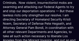 Trump's Controversial Order: National Guard to "Liberate" LA!  immigration reform, law enforcement actions, border security measures