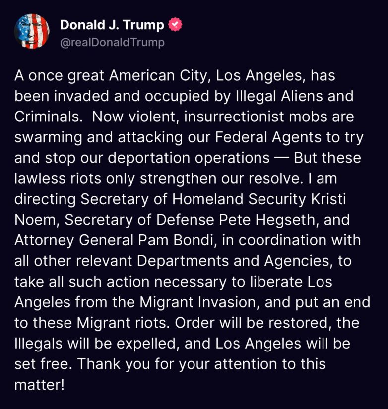 Trump's Controversial Order: National Guard to "Liberate" LA! immigration reform, law enforcement actions, border security measures