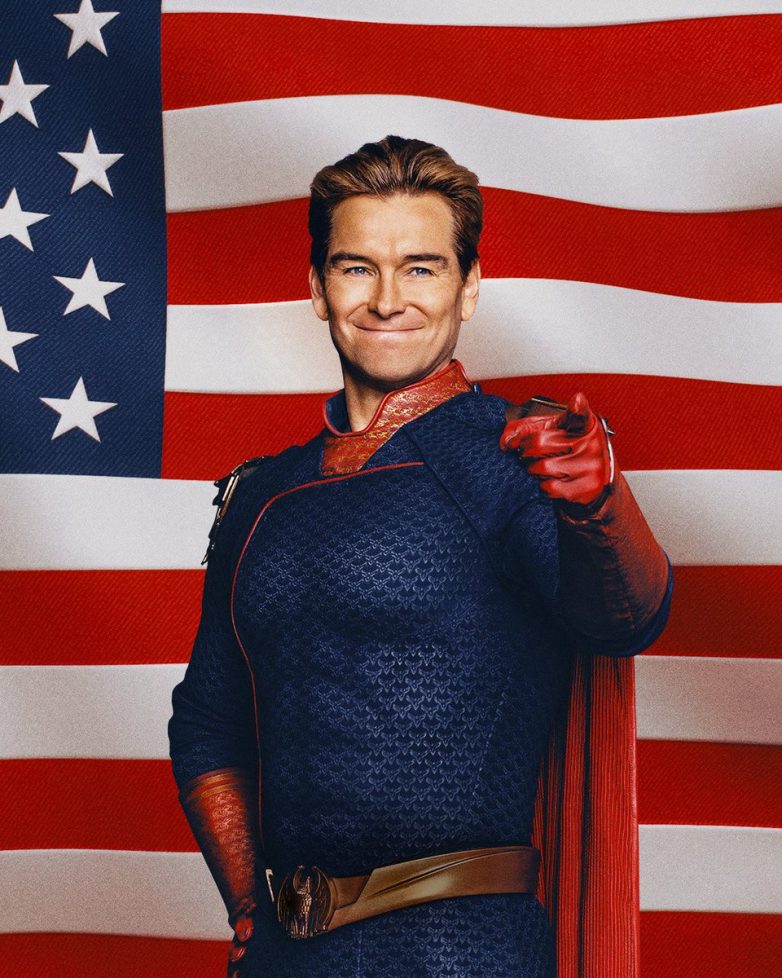"America Celebrates Independence: Homelander's Controversial Role!" patriotic celebration, superhero gratitude, American independence