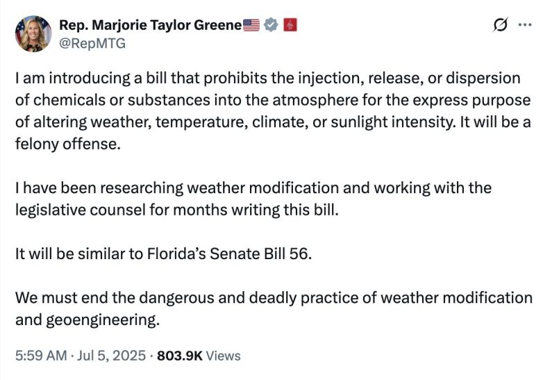Congress Moves to Criminalize Weather Manipulation: Shocking Bill! geoengineering legislation, chemical release penalties, climate intervention laws