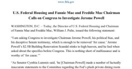 "Congress Urged to Probe Powell: Is He Sabotaging Homeowners?"  housing market accountability, interest rate investigation, Federal Reserve criticism