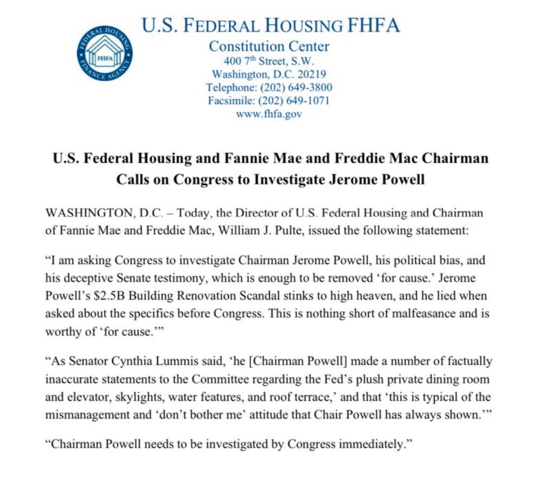 "Congress Urged to Probe Powell: Is He Sabotaging Homeowners?"  housing market accountability, interest rate investigation, Federal Reserve criticism