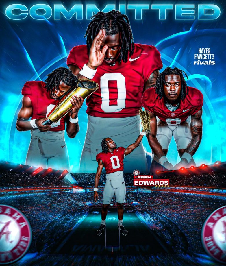 "Five-Star Safety Jireh Edwards Shocks Fans with Alabama Commitment!" college football recruiting, Alabama football commitments, safety prospects 2025
