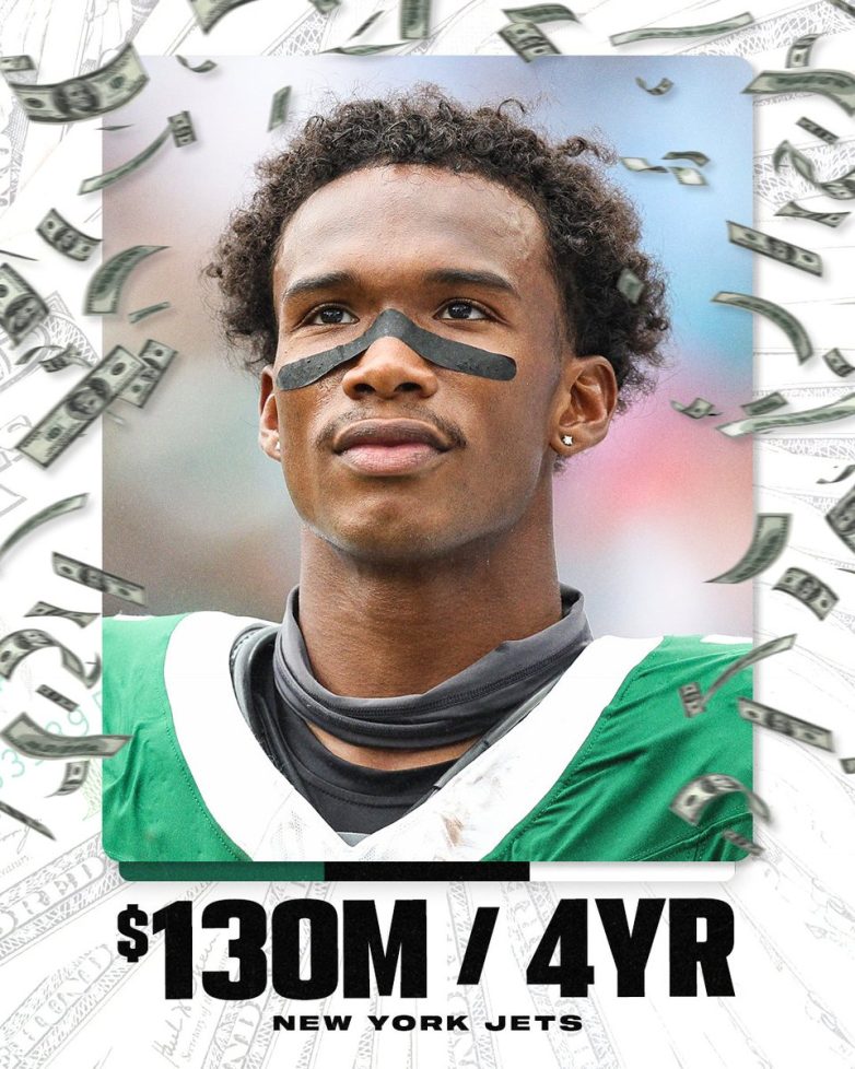 "Garrett Wilson's Shocking $130M Jets Deal: Is It Worth It?" Garrett Wilson contract news, New York Jets player extension, NFL salary cap impact