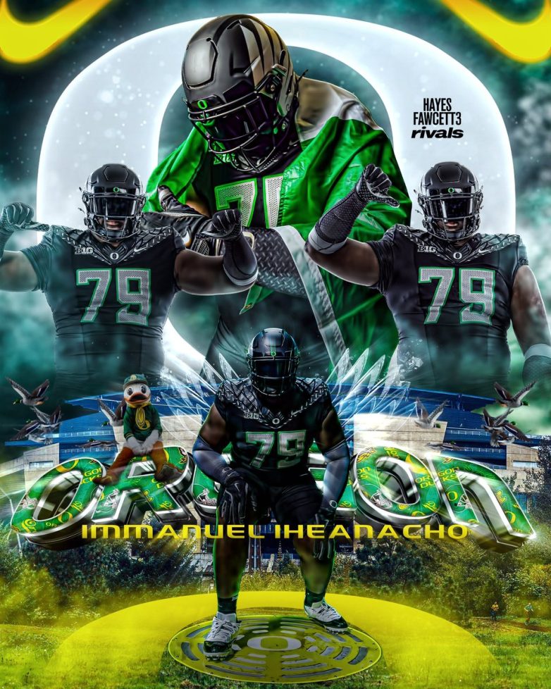 "Immanuel Iheanacho Shocks Fans, Chooses Oregon Over Top Rivals!"  college football recruiting, Oregon Ducks commitment, five-star offensive tackle