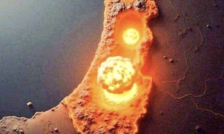 Iran Unveils Shocking Image of Simulated Nuclear Attack on Israel! Iran nuclear simulation, Israel security threats, Middle East geopolitical tensions