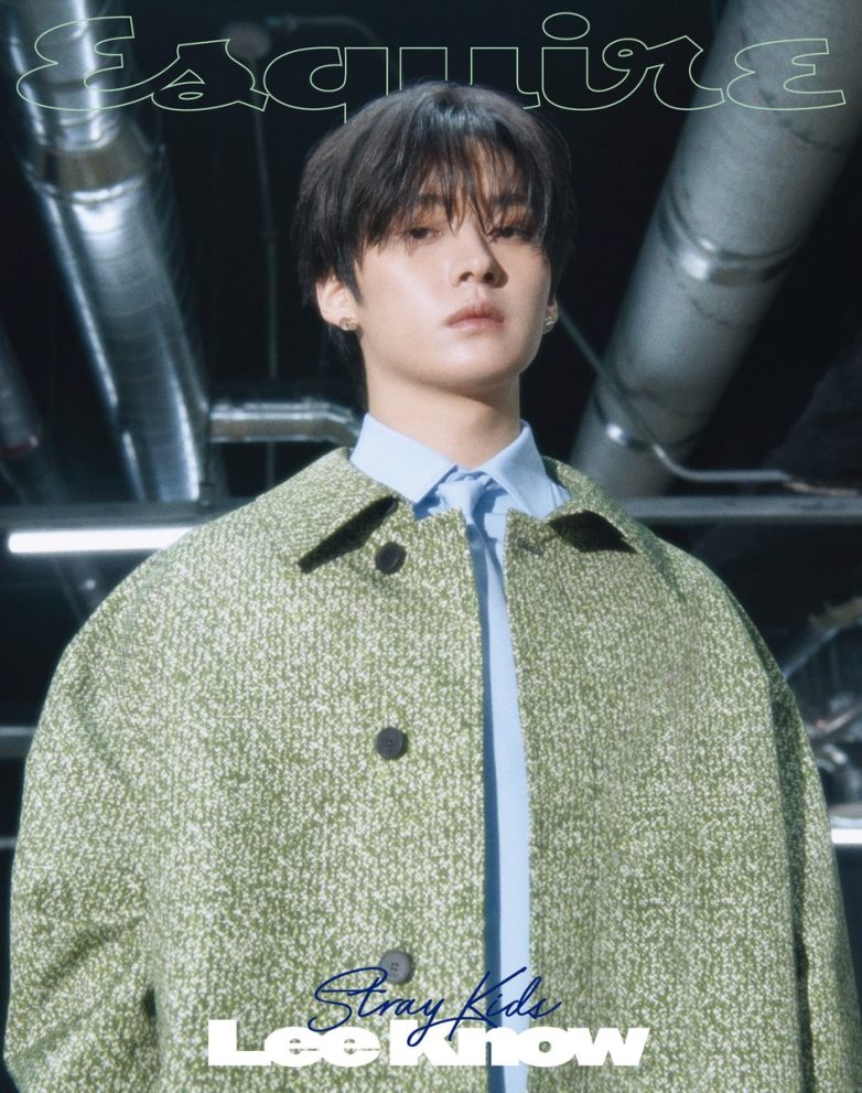 LeeKnow's Controversial Esquire Cover Sparks Gucci Backlash! Lee Know fashion collaboration, Stray Kids magazine cover, Gucci luxury collection