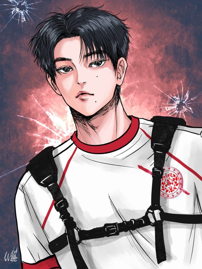 "Love, Betrayal, and Mystery: The Shocking Tale of Officer Thiar!"  police romance series, Thai drama fandom, character fan art