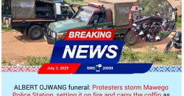 Protests Erupt as Funeral for Albert Ojwang Turns Violent, Station Burns!  protests against police violence, funeral unrest in Kenya, community response to homicide
