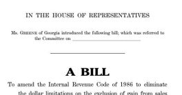 Rep. Greene's Bold Move: End Capital Gains Tax on Home Sales!  capital gains tax reform, home sale tax exemption, housing market legislation