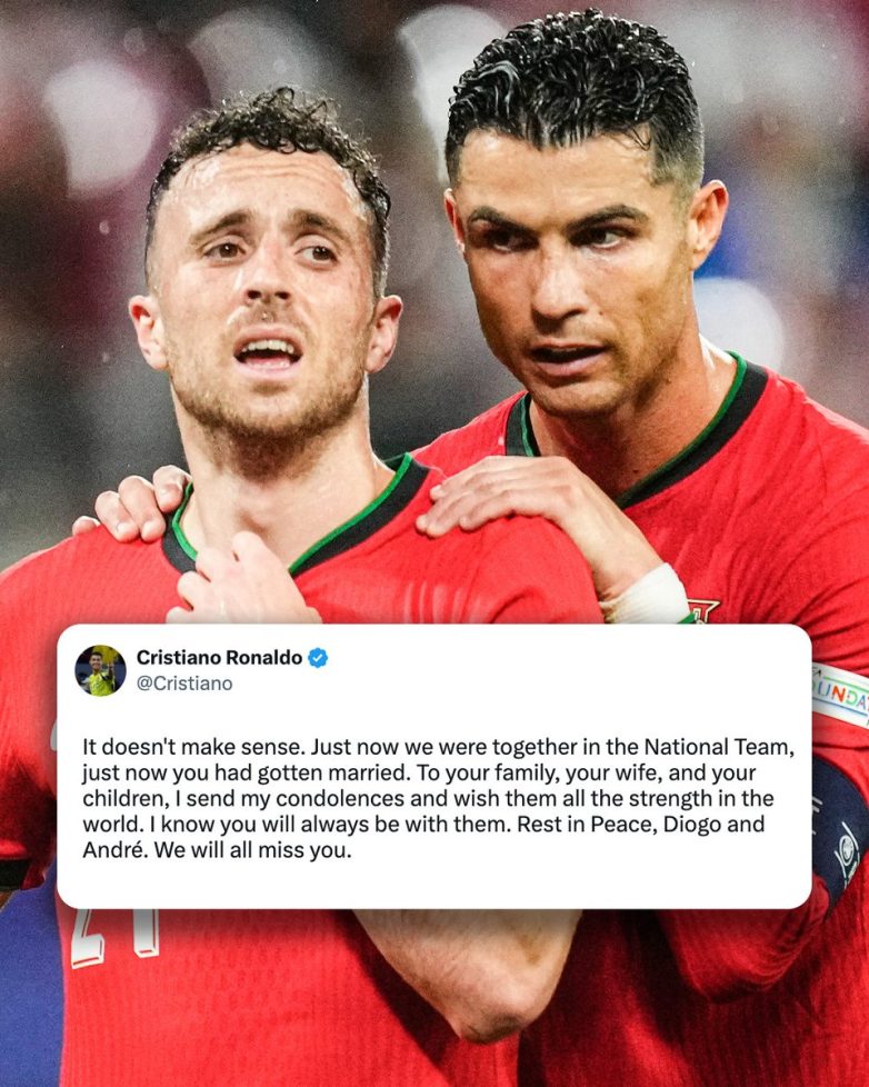 Ronaldo Mourns Jota's Shock Loss: Heartfelt Tribute to a Legend  Cristiano Ronaldo tribute, Diogo Jota legacy, Portuguese football community
