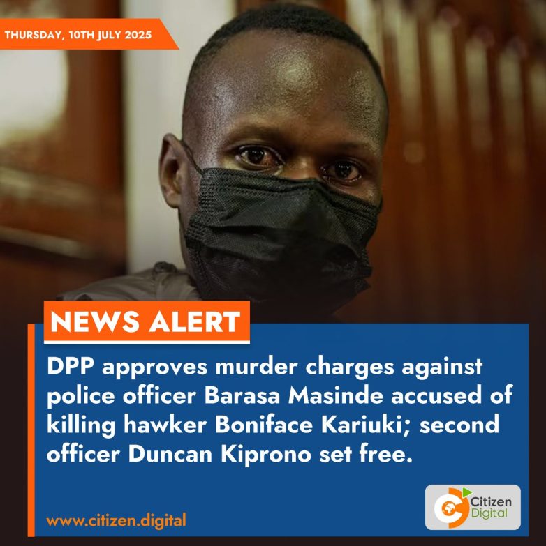 "Shock as DPP Charges Officer in Hawker's Murder, Colleague Freed!" police officer charged with murder, hawker death investigation, legal proceedings against law enforcement