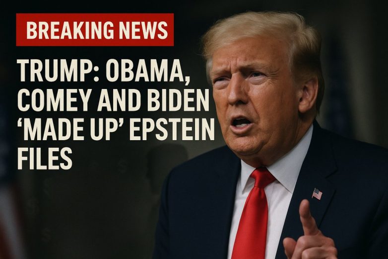 Trump Blames Obama, Comey, Biden for "Fake" Epstein Files! Trump Epstein claims, Justice Department controversy, political deflection tactics