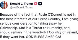 Trump Considers Revoking Rosie O'Donnell's Citizenship—Outrage Erupts!  citizenship controversy, political rhetoric, public figure backlash