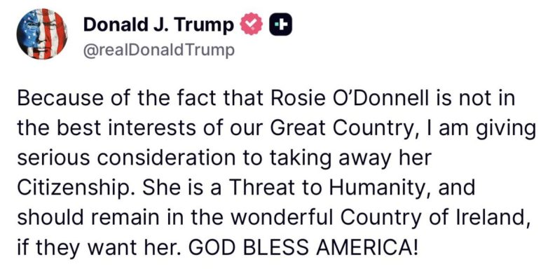 Trump Considers Revoking Rosie O'Donnell's Citizenship—Outrage Erupts! citizenship controversy, political rhetoric, public figure backlash