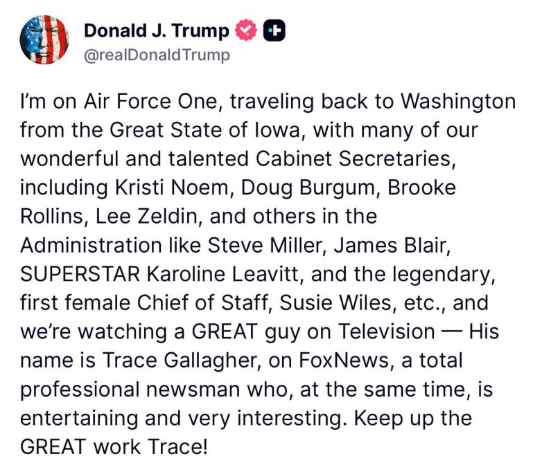 Trump's Air Force One Shoutout Sparks Controversy Among Voters! Trump Cabinet support, Air Force One news, presidential endorsement 2025